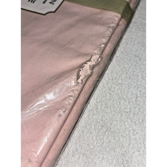 VTG Carlin West Point Pepperell Pink Twin Flat Sheet No Iron New Old Stock USA - Picture 6 of 7